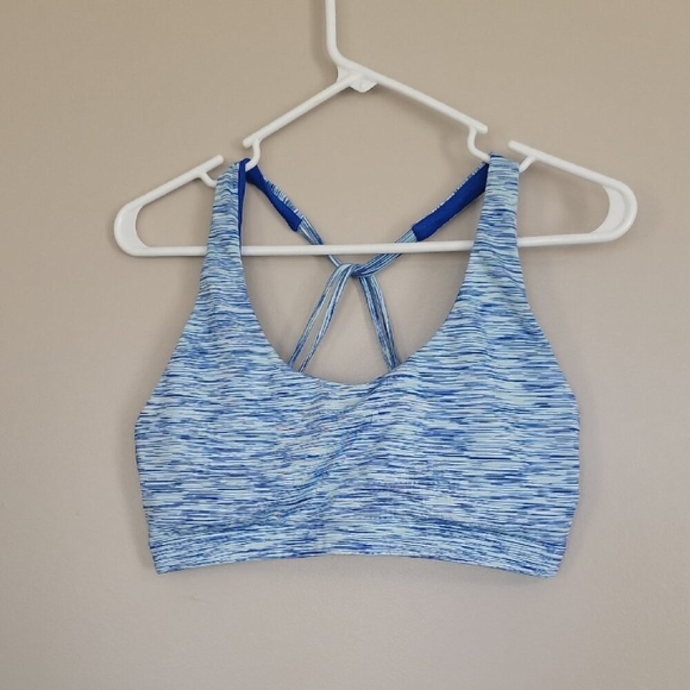 Balance Collection Blue Padded Sports Bra Size L